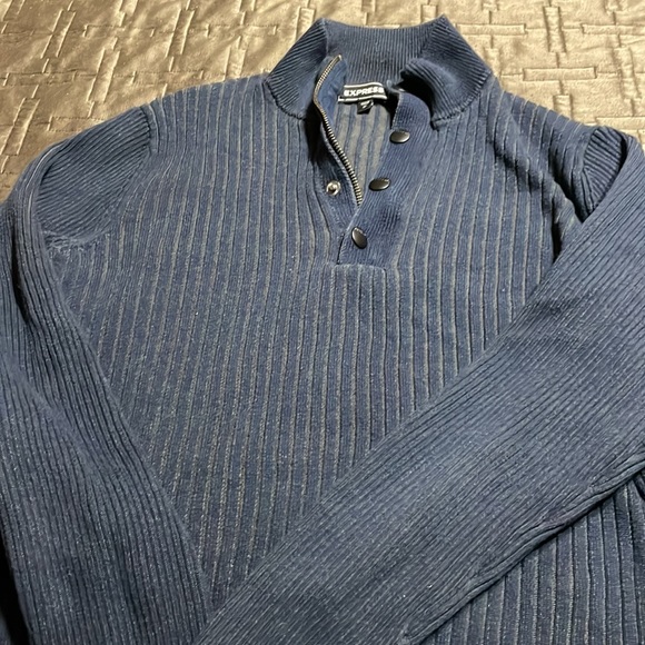 Express Mens - Sweater Size Medium - Navy Blue - Picture 3 of 4
